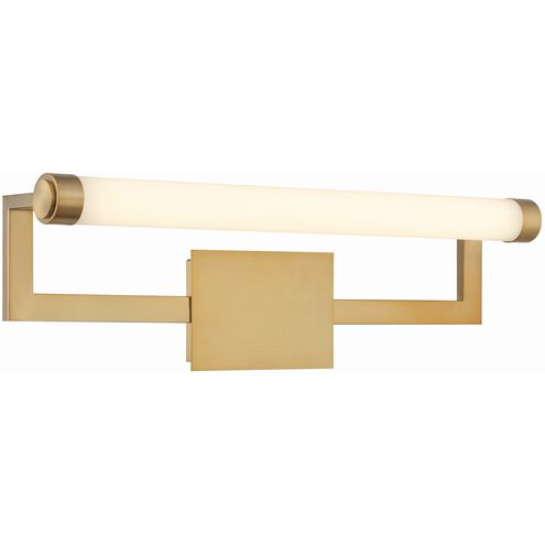 Clinton 1 Light 26.25 inch Vibrant Gold Bathroom Vanity Light Wall Light
