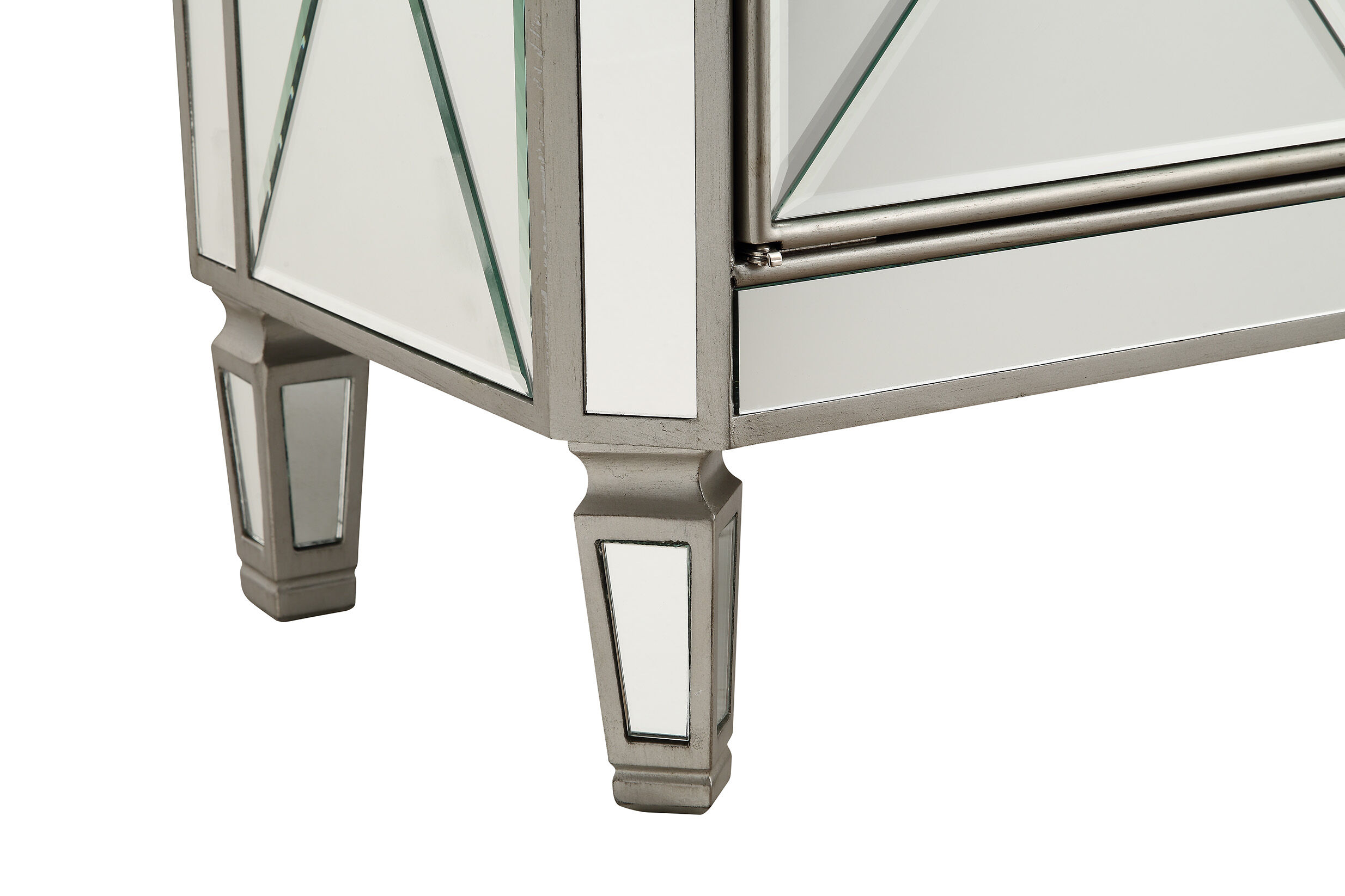 Contempo Silver with Clear Mirror Cabinet
