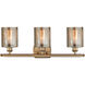Ballston Cobbleskill 3 Light 26 inch Brushed Brass Bath Vanity Light Wall Light in Mercury Glass, Ballston