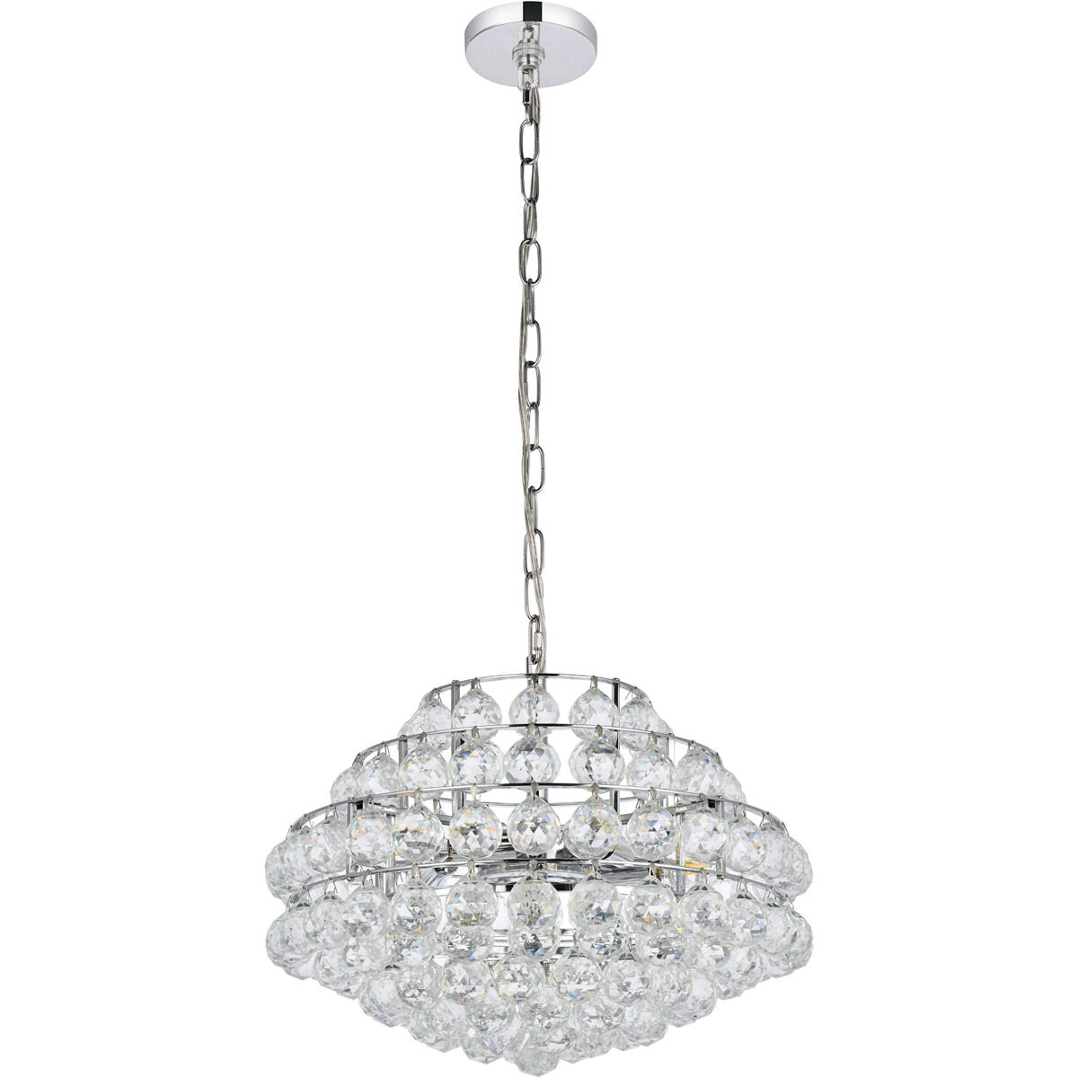 Savannah 5 Light 18 inch Chrome Pendant Ceiling Light