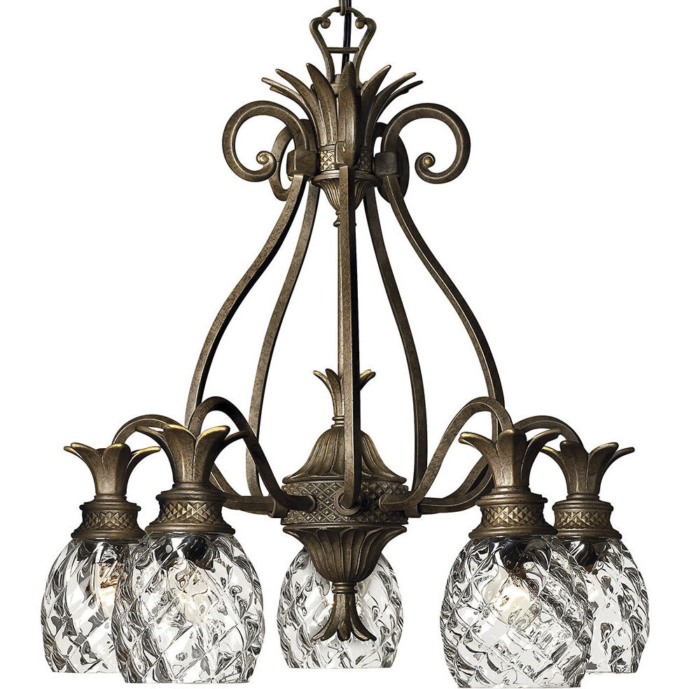 Plantation 5 Light 22.25 inch Pearl Bronze Indoor Chandelier Ceiling Light