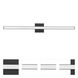 Trim LED 36 inch Flat Black Vanity Light Wall Light