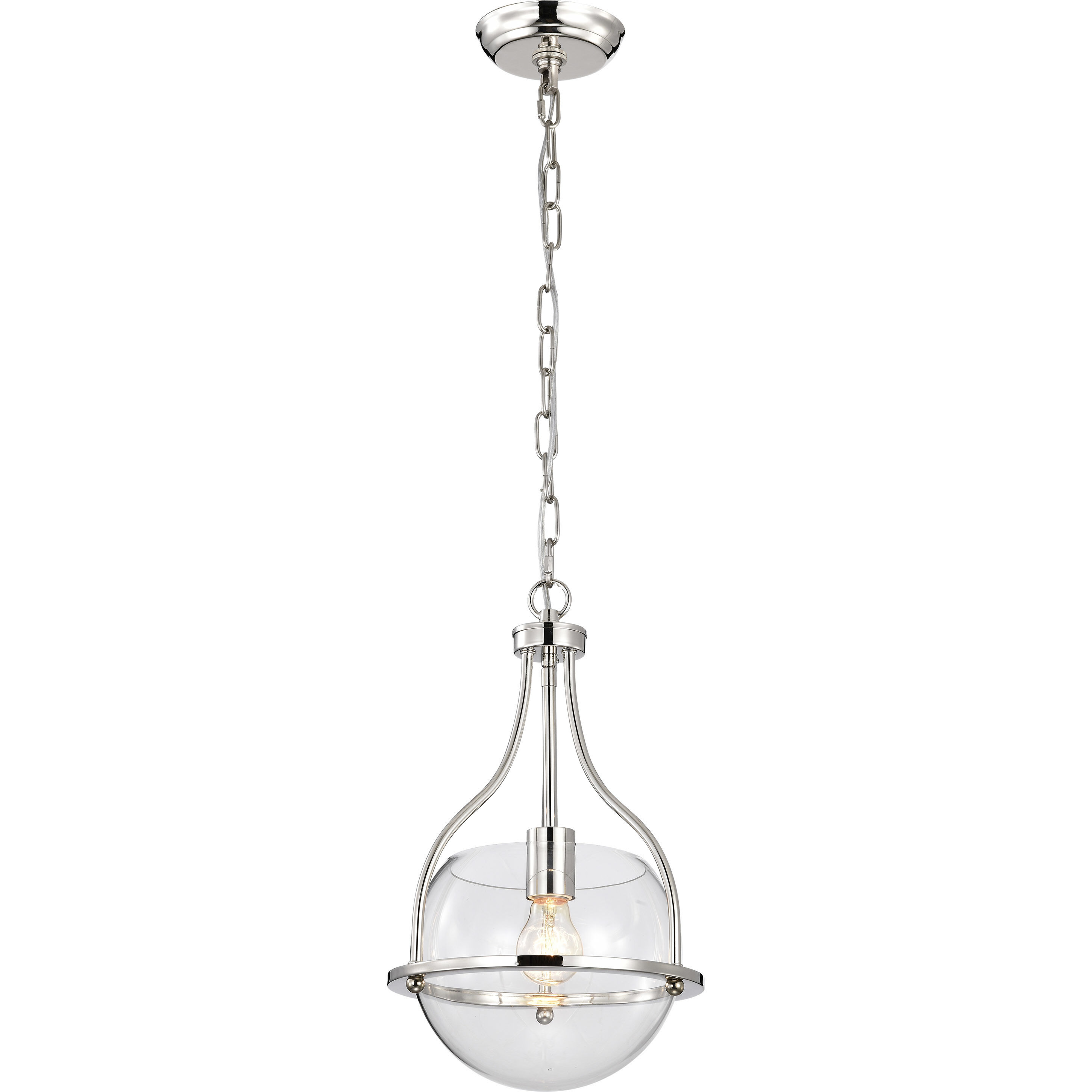 Amado 1 Light 10 inch Polished Nickel Pendant Ceiling Light