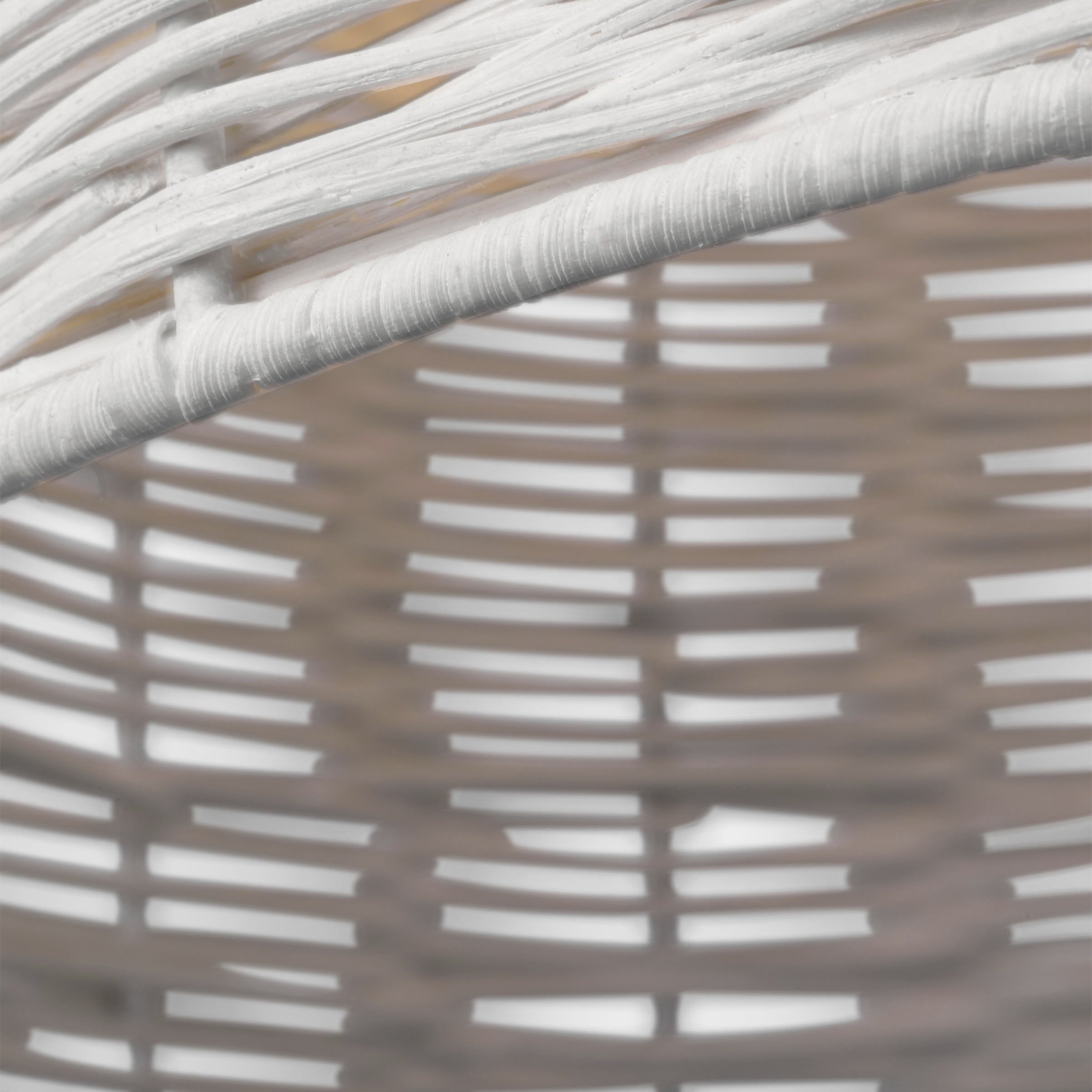 Sean Lavin Norman Pendant Ceiling Light in Satin Brass with Chalk Wicker