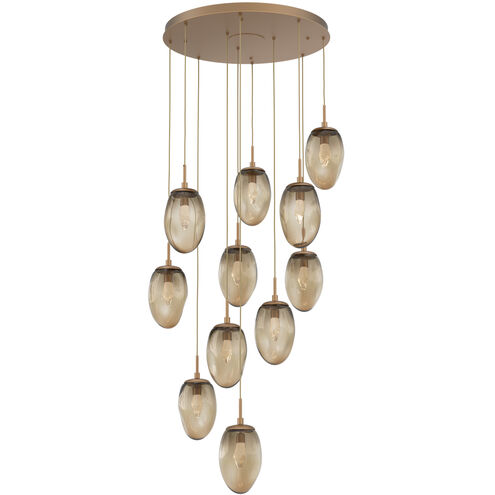 Meteo LED LED Novel Brass Chandelier Ceiling Light, Round Multi-Pendant