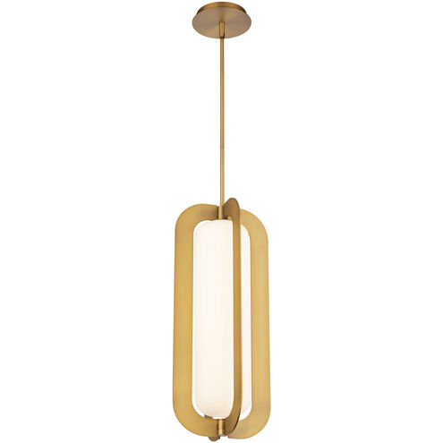 Echelon 1 Light 9 inch Aged Brass Pendant Ceiling Light