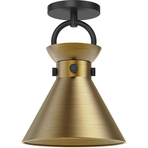 Alora Mood Emerson 1 Light 8.75 inch Matte Black and Aged Gold Semi Flush Mount Ceiling Light