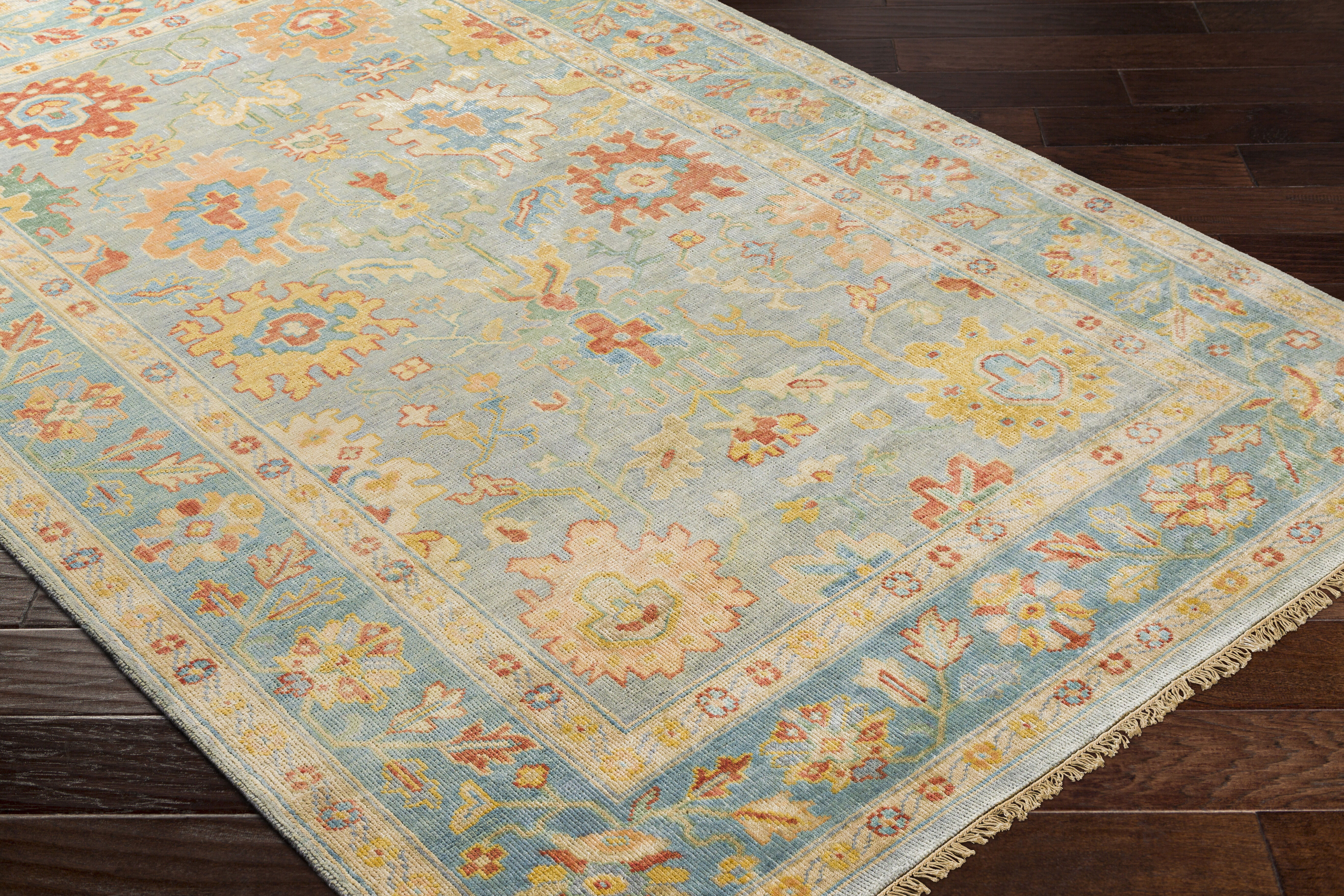 Hillcrest 36 X 24 inch Sage Rug in 2 x 3, Rectangle