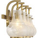 Adams 4 Light 32 inch Warm Brass Bathroom Vanity Light Wall Light