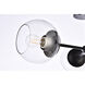 Briggs 3 Light 26 inch Black Flush Mount Ceiling Light