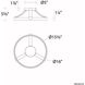 Chaucer LED 16 inch White Semi-Flush Mount Ceiling Light, dweLED
