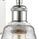 Ballston Cindyrella LED 7 inch White and Polished Chrome Sconce Wall Light in Seedy Glass