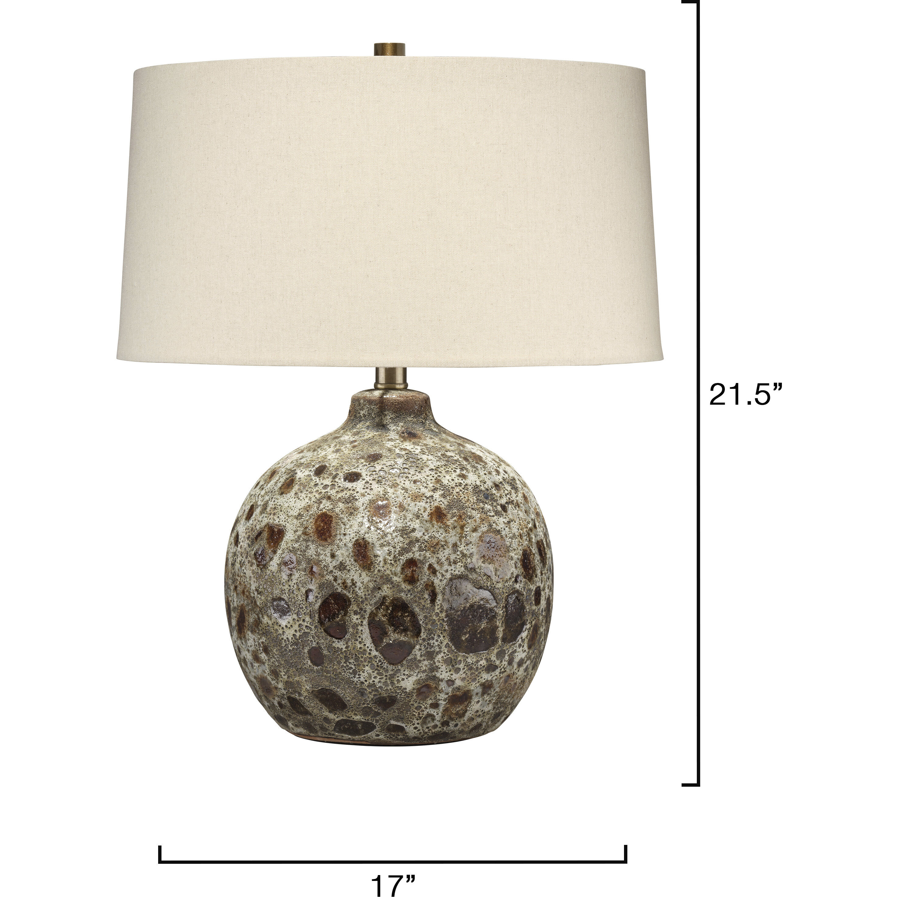 Magma 21.5 inch 100 watt Volcanic Brown Table Lamp Portable Light, Inline