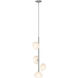Ume 4 Light 11.6 inch Vintage Platinum Vertical Pendant Ceiling Light in Frosted