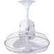 Atlas Kaye 17.5 inch Gloss White Oscillating Wall Fan
