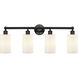 Edison Clymer 4 Light 31 inch Oil Rubbed Bronze Bath Vanity Light Wall Light in Matte White Glass