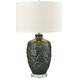 Goodell 27.5 inch 9 watt Green Glazed with Clear Table Lamp Portable Light