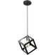 Polygon 1 Light 10.75 inch Chrome and Graphite Pendant Ceiling Light