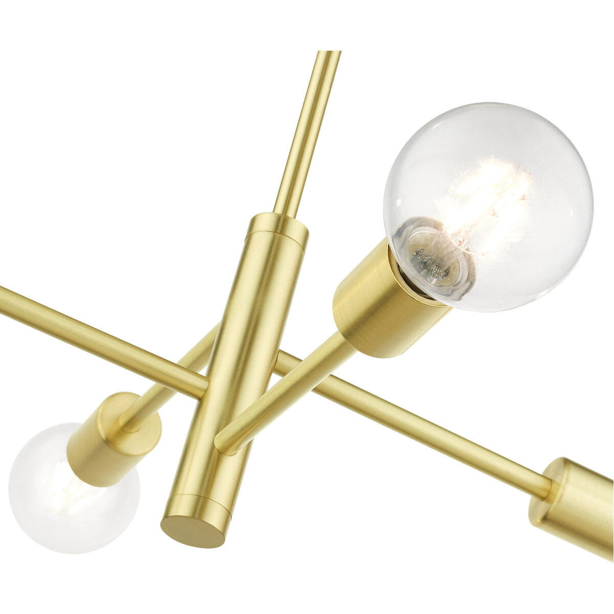 Bannister 4 Light 18 inch Satin Brass Chandelier Ceiling Light