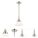 Franklin Restoration Caden 1 Light 8 inch Polished Nickel Mini Pendant Ceiling Light in Matte White Glass