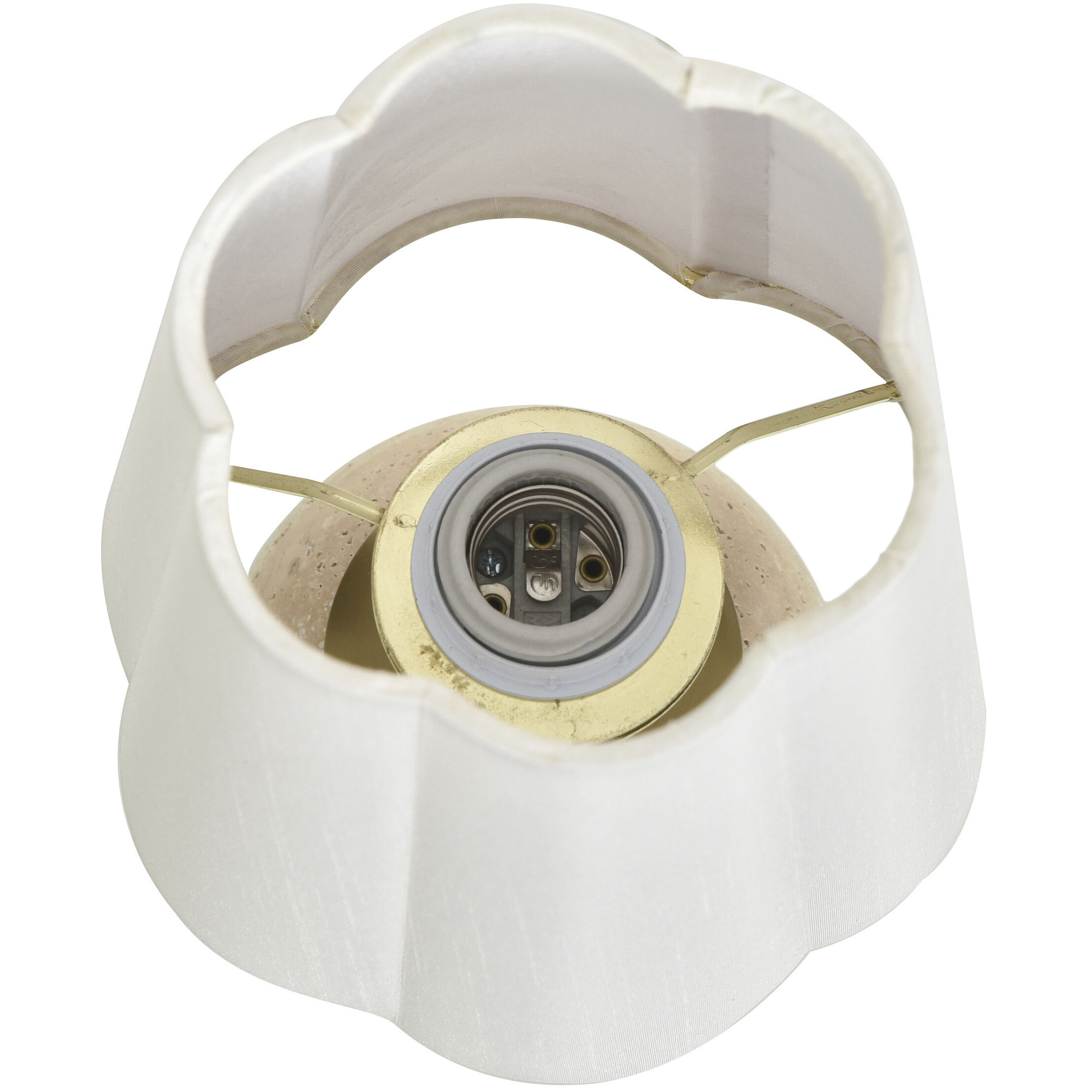 Rosalind 12 inch 40 watt Polished Brass and Natural Beige Table Lamp Portable Light