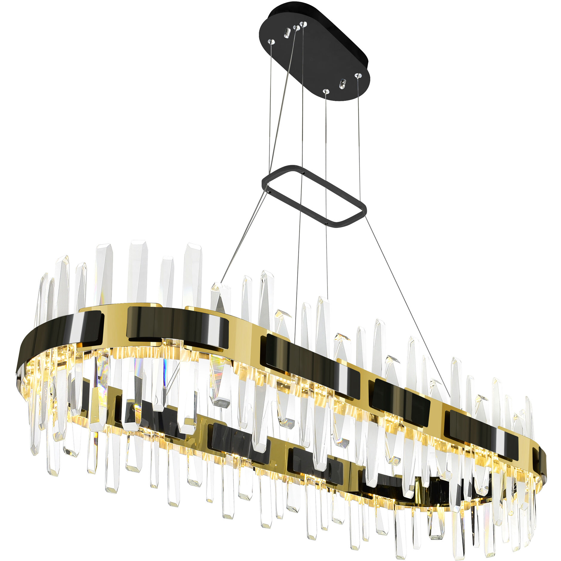 Aya LED 43 inch Pearl Black Island/Pool Table Light Ceiling Light