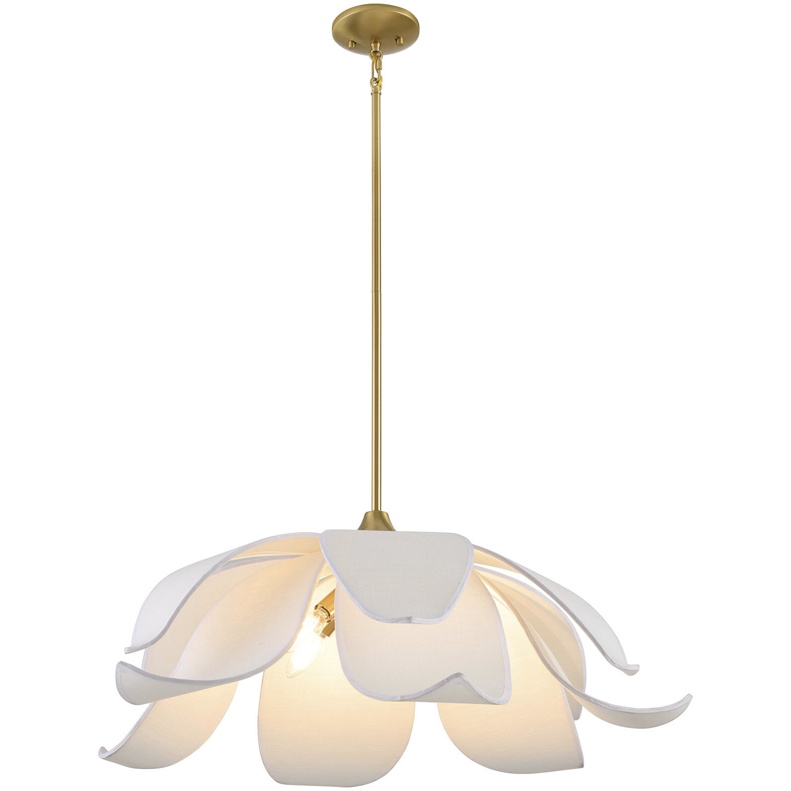 Elsie 6 Light 30 inch Warm Brass Pendant Ceiling Light