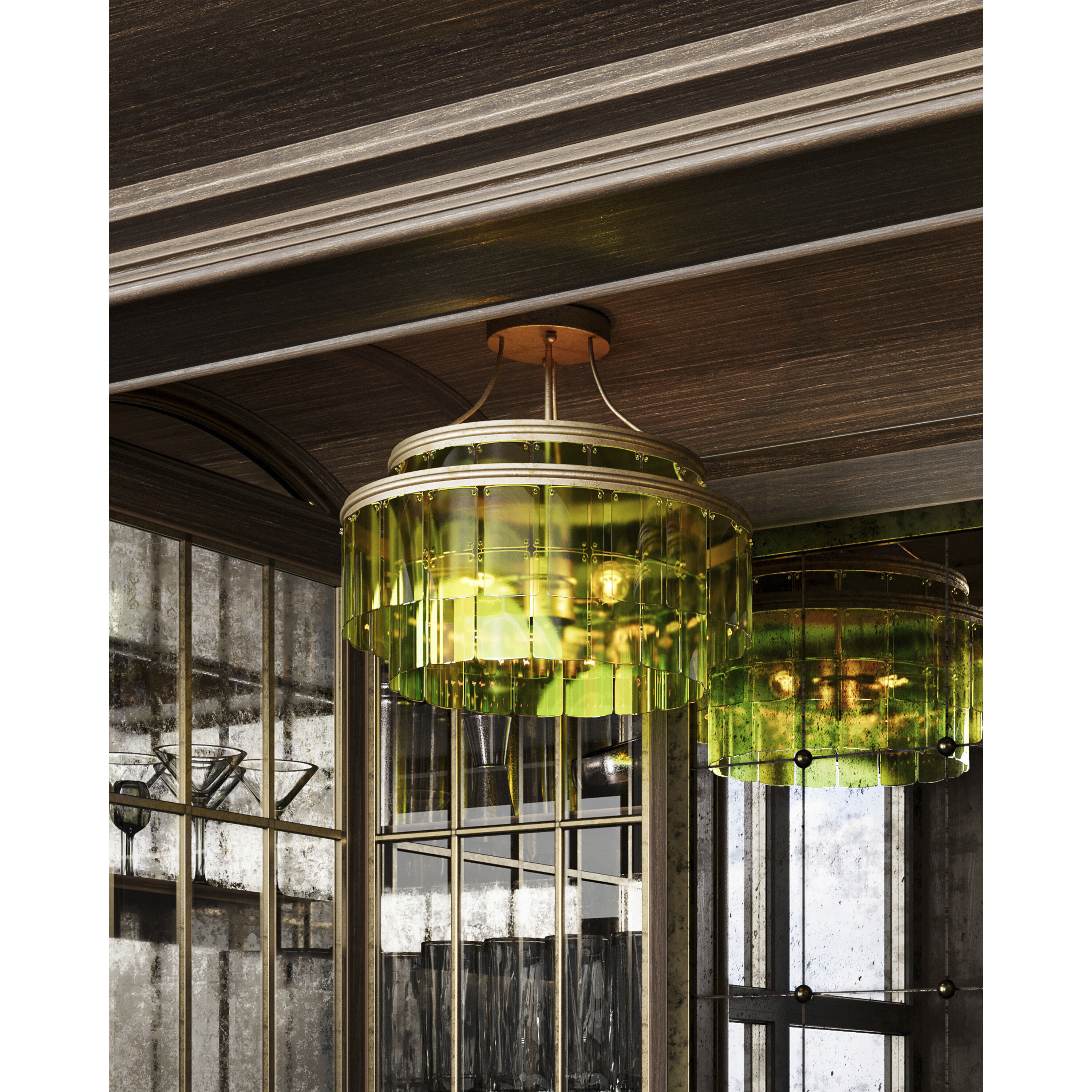 Green flush mount ceiling light cheap