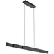 Falsetto LED 40.25 inch Textured Black Linear Chandelier Ceiling Light