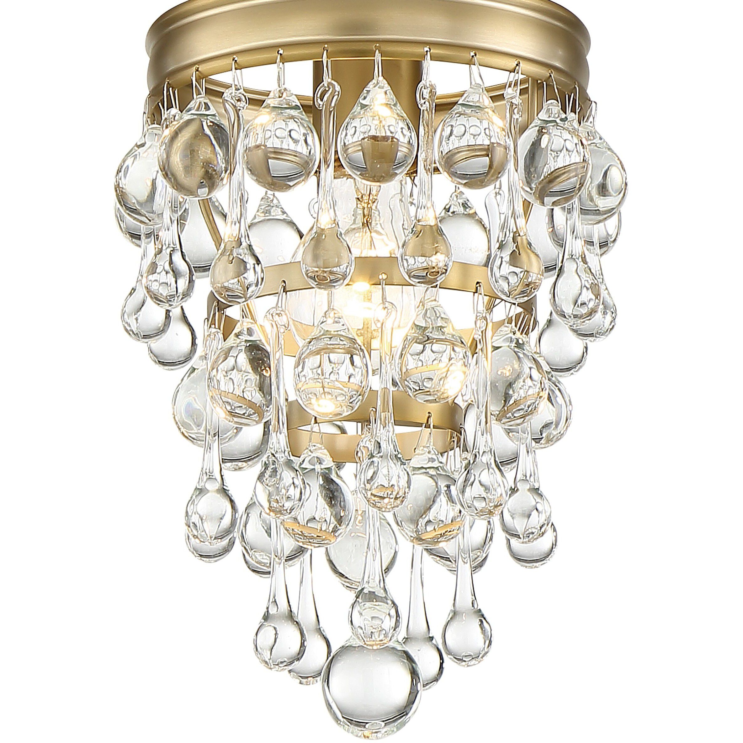 Calypso 1 Light 7.25 inch Vibrant Gold Chandelier Ceiling Light