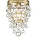 Calypso 1 Light 7.25 inch Vibrant Gold Chandelier Ceiling Light