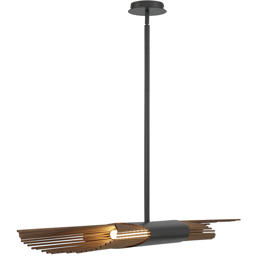 Umura Linear Chandelier Ceiling Light in Black