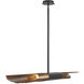 Umura Linear Chandelier Ceiling Light in Black