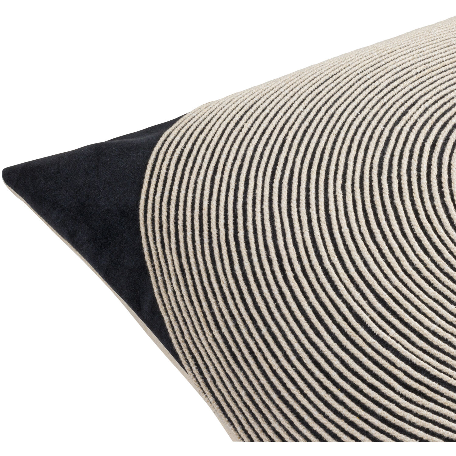 Eternity 18 X 18 inch Beige / Black Accent Pillow