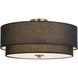 Burnaby LED 20.5 inch Matte Brass Semi-Flush Mount Ceiling Light