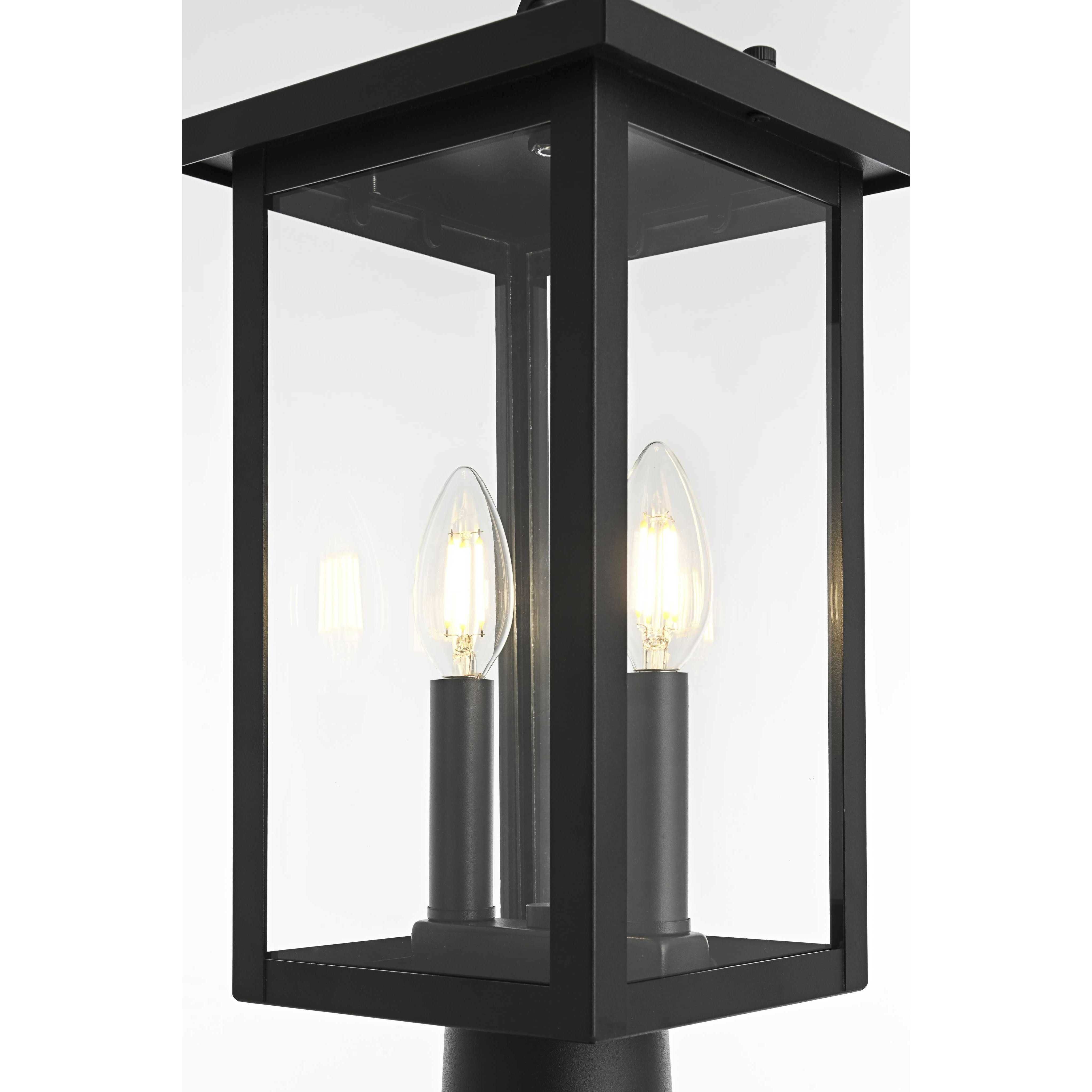 Venango 2 Light 19 inch Black Outdoor Post Light
