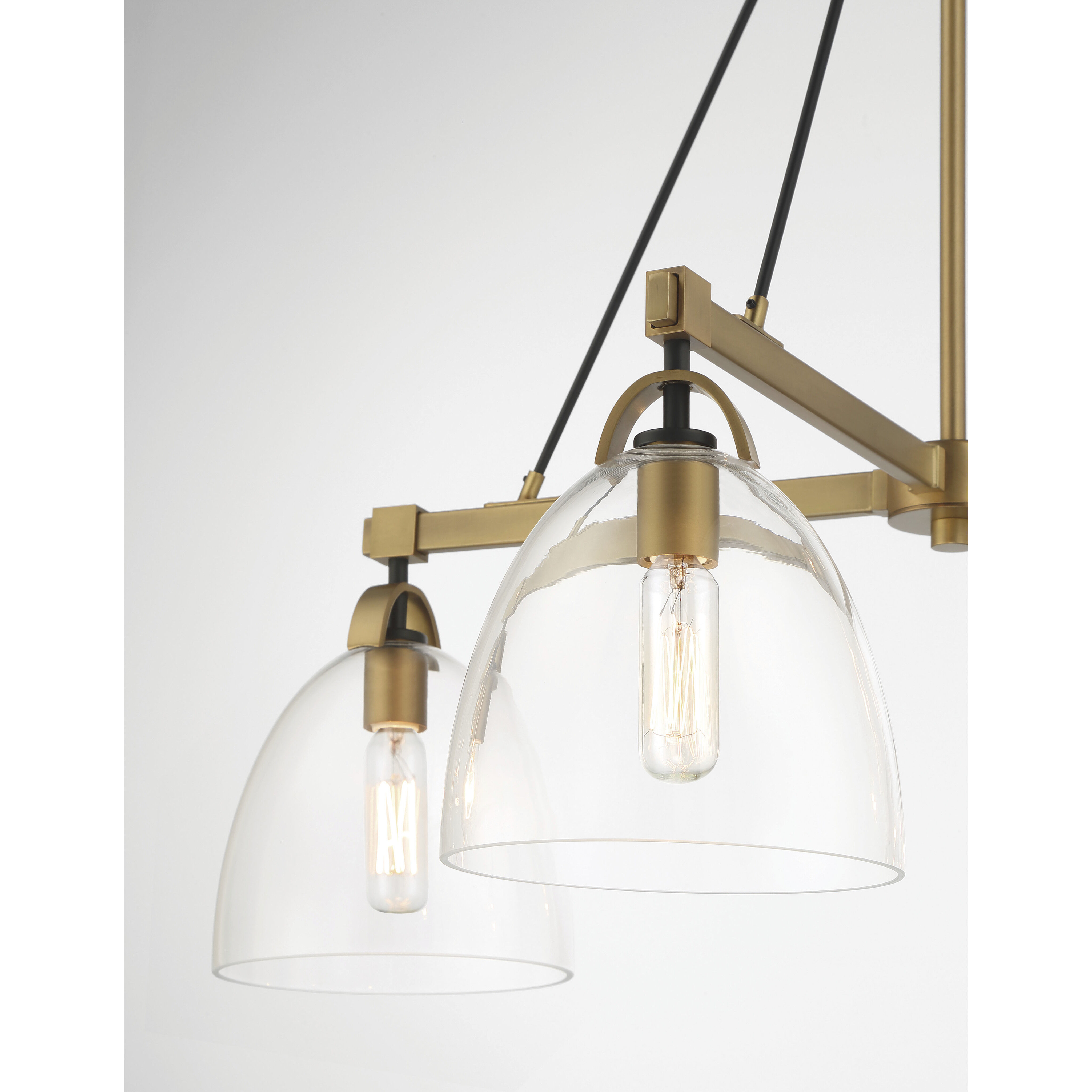 Sommersby 4 Light 30 inch Legacy Brass and Matte Coal Chandelier Ceiling Light