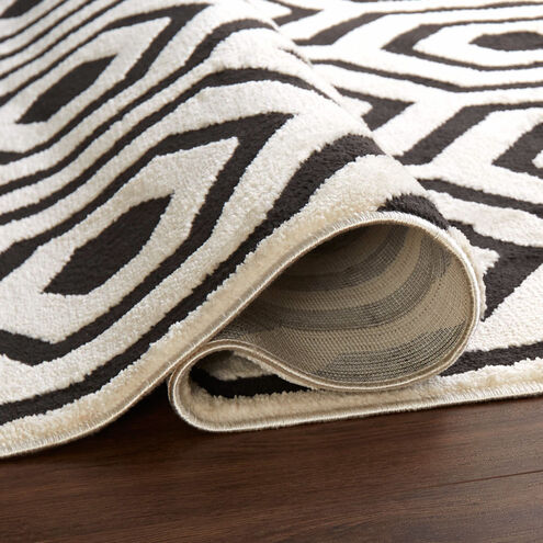 Optika 130 X 94 inch Black/White Rug in 8 x 11