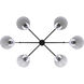 Aspen 6 Light 15.25 inch Black Chandelier Ceiling Light