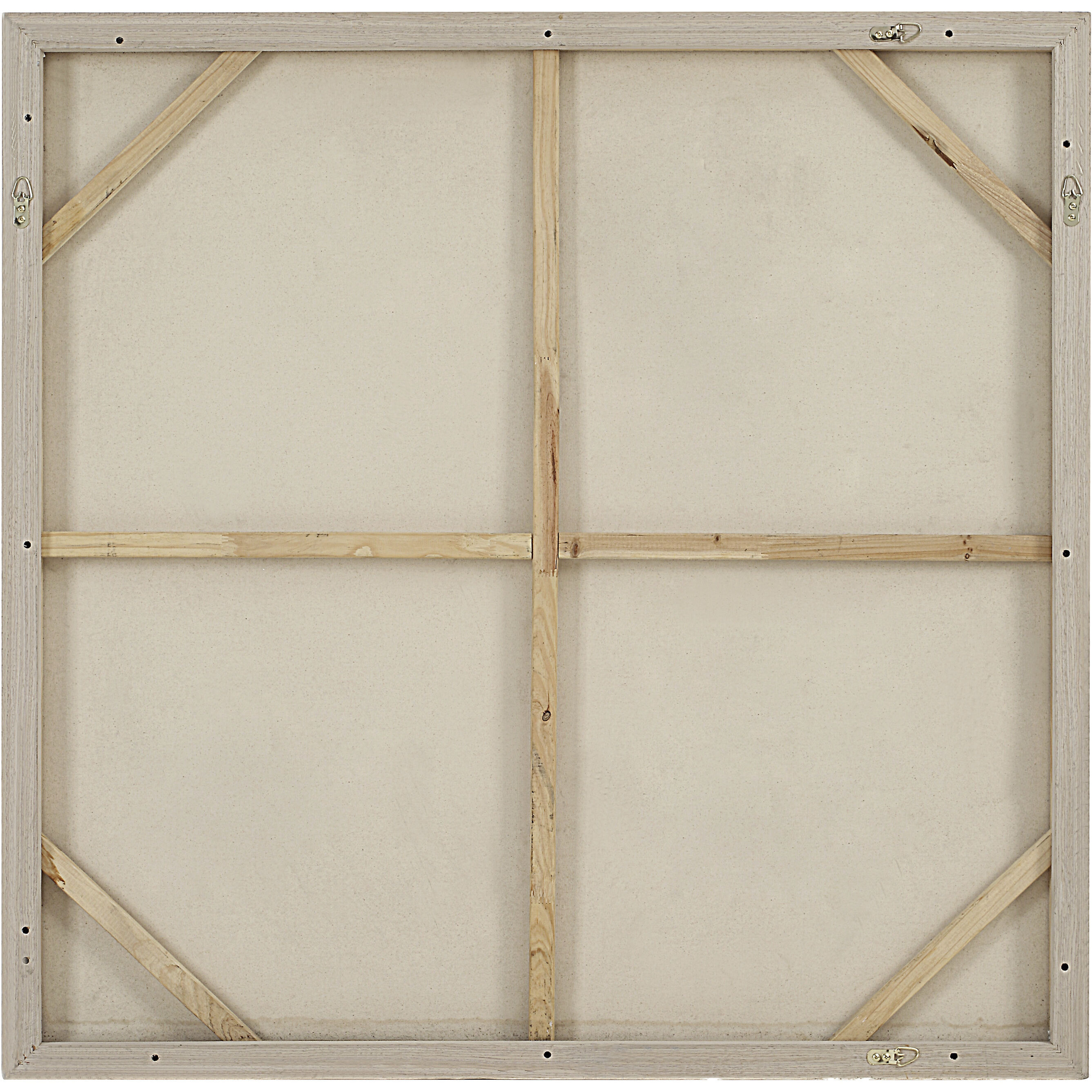 Abadie White and Grey and Blue Canvas Art