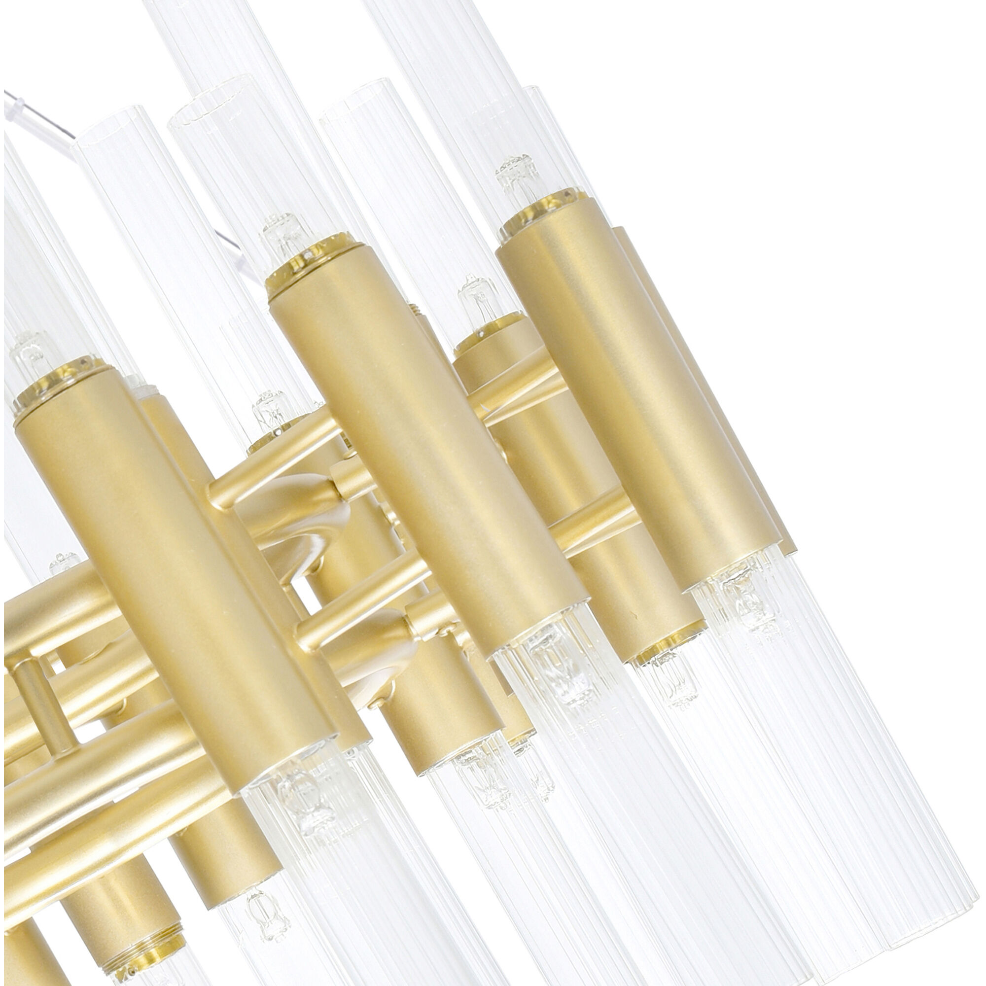 Orgue 72 Light 39 inch Satin Gold Island/Pool Table Light Ceiling Light