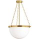 Rhonda 1 Light 15.5 inch Aged Brass Pendant Ceiling Light
