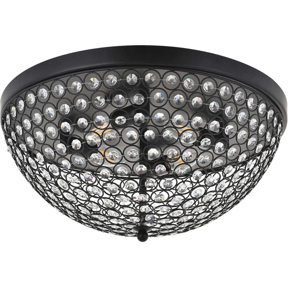 Taye 4 Light 18 inch Matte Black Flush Mount Ceiling Light