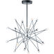 Phaeton LED 35 inch Black/Brushed Aluminum Multi-Light Pendant Ceiling Light