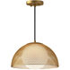 Alora Mood Haven 1 Light 12.63 inch Gold and Opal Matte Glass Pendant Ceiling Light