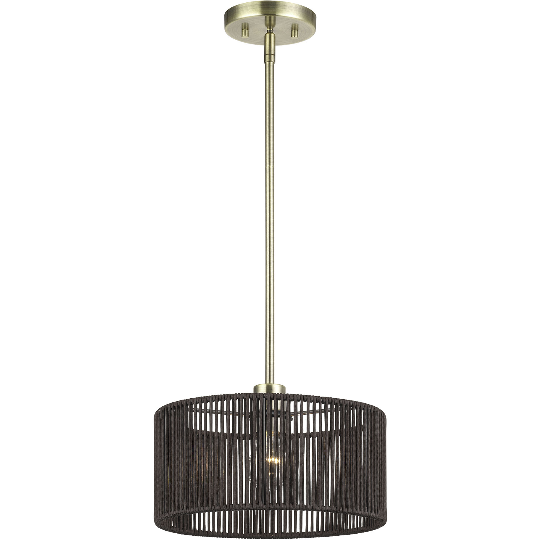 Acordia 1 Light 12 inch Antique Brass Pendant Ceiling Light