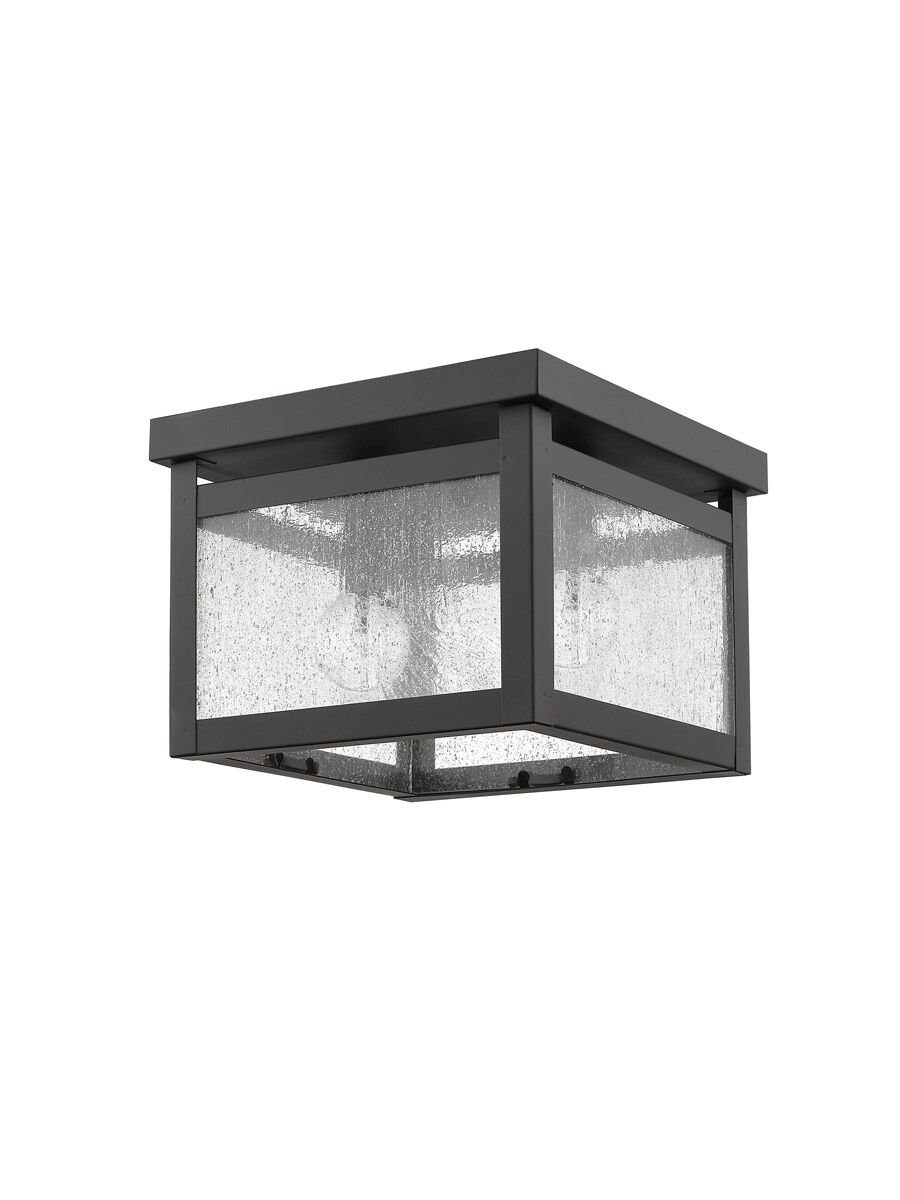 Milford 2 Light 8 inch Bronze Flush Mount Ceiling Light