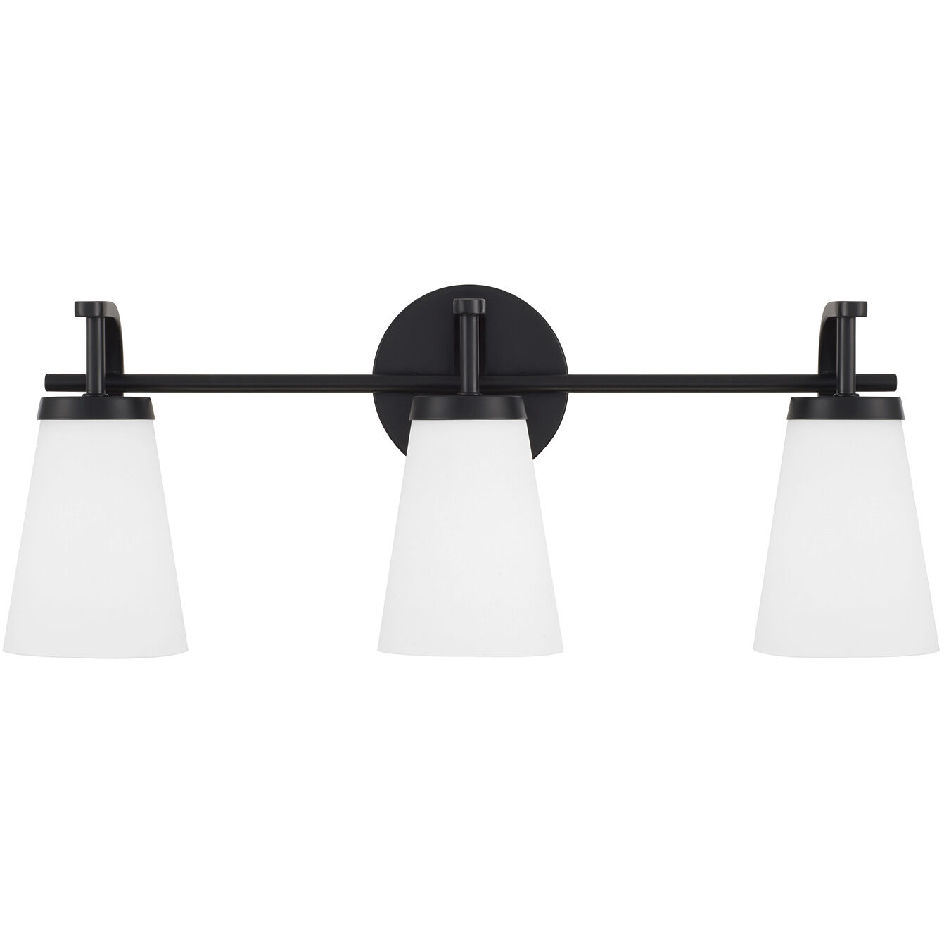 Drake 3 Light 23 inch Matte Black Vanity Light Wall Light