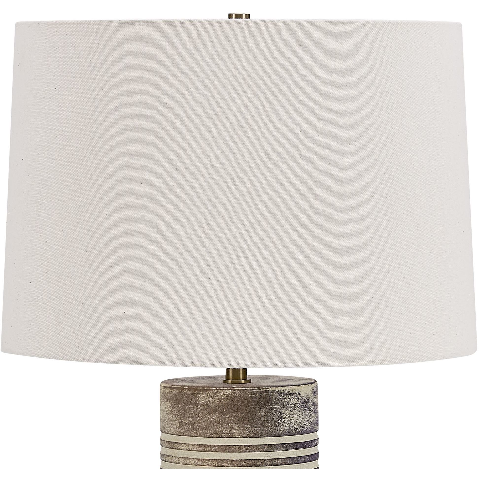 Vale 28.38 inch 150 watt Gray Wash with Warm Beige and Earthy Brown Table Lamp Portable Light