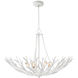 River Reed 6 Light 34 inch White Chandelier Ceiling Light, Basin